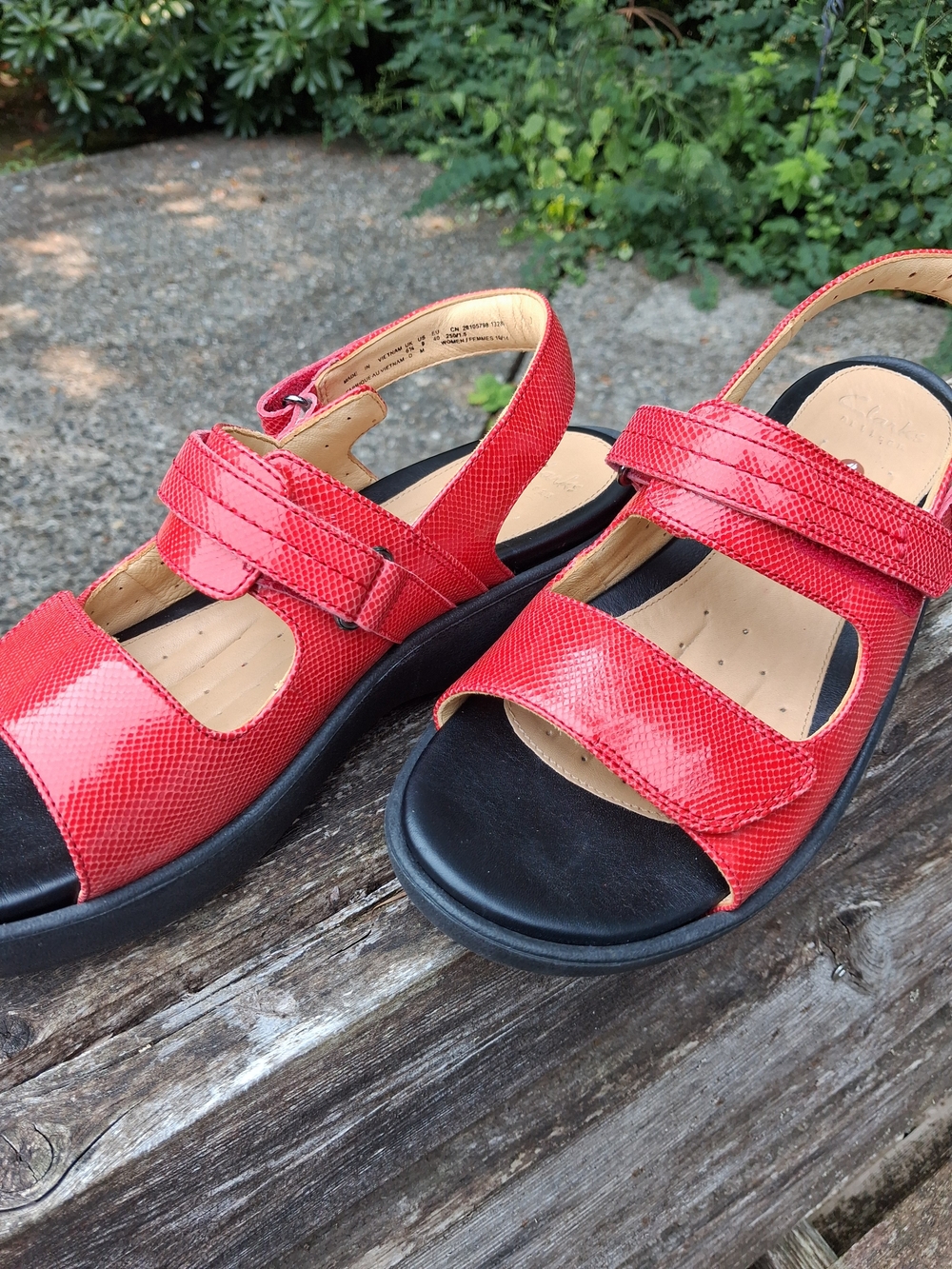 Women's Red Comfort Sandals -